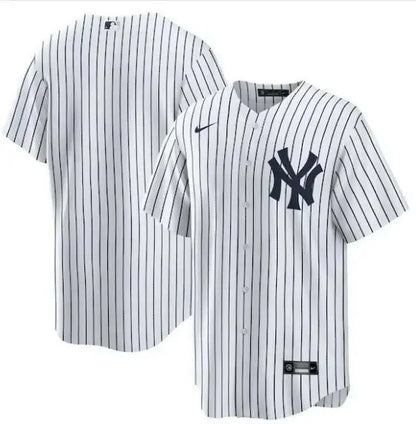 Pinstriped New York Yankees Nike Home White Replica Baseball Jersey