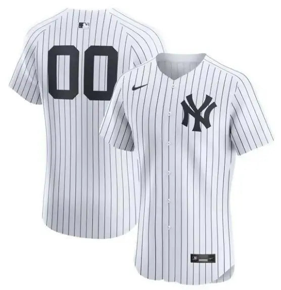 Pinstriped New York Yankees Nike Home Elite Pick-A-Player Retired Roster Jersey in white