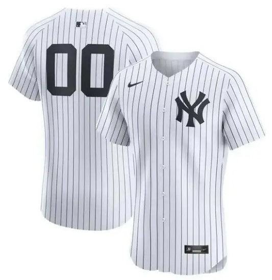 Pinstriped New York Yankees Nike Home Elite Pick-A-Player Retired Roster Jersey in white