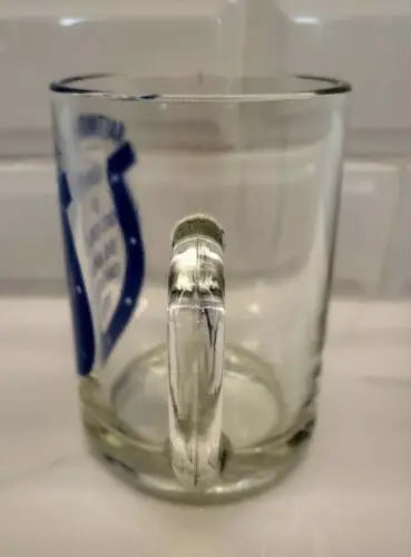 Clear glass mug with handle for NFL 1976 Baltimore Colts Corrals Beer Stein