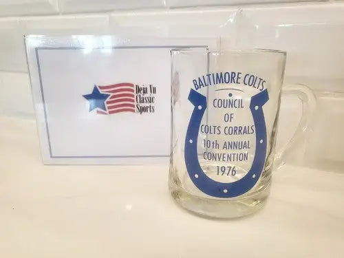 NFL 1976 Baltimore Colts Corrals Beer Stein showcasing team pride and memorabilia