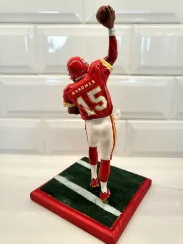 Patrick Mahomes KC Chiefs action figure with Superbowl trophy by Custom McFarlane