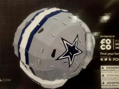 Dallas Cowboys helmet puzzle featuring the Foco PLZL Cowboys 3D helmet design
