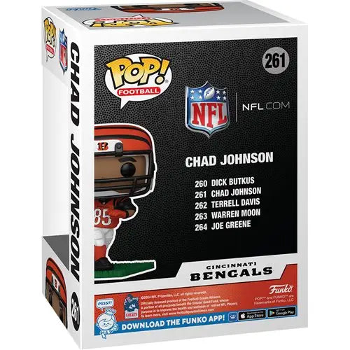 Funko Pop NFL Legends Bengals Chad Johnson Vinyl Figure box for collectors