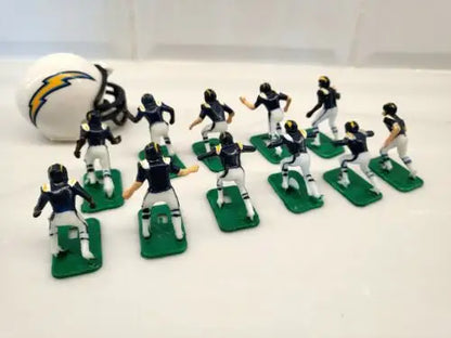 Miniature San Diego Chargers electronic football team in blue uniforms with helmets