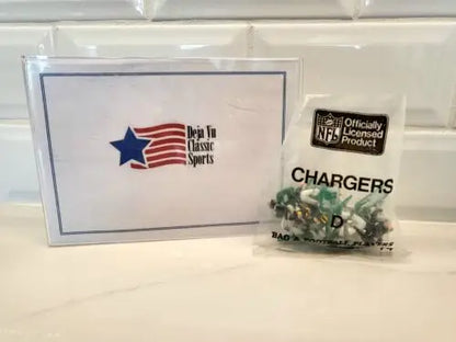 San Diego Chargers-themed football-shaped candies for NFL electronic football fans