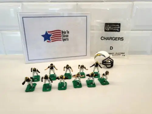 San Diego Chargers electronic football figurines in blue uniforms for collectors