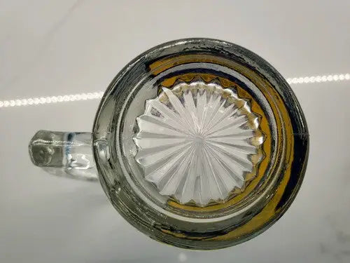 Clear Heavy Beer Stein bottom featuring San Diego Chargers Thumbprint Logo design