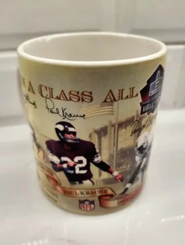 NFL Signed Autographed 1989 HOF Class Tommy McDonald Ceramic Coffee Mug display