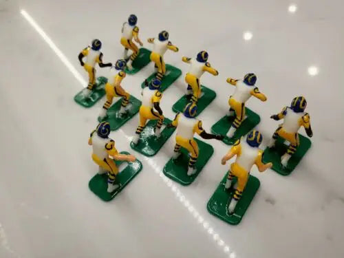 Toy football team figurines from the NFL Vintage Tudor Los Angeles Rams Electronic set