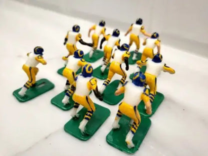 Miniature Los Angeles Rams electronic football team figurines from NFL Vintage Tudor set