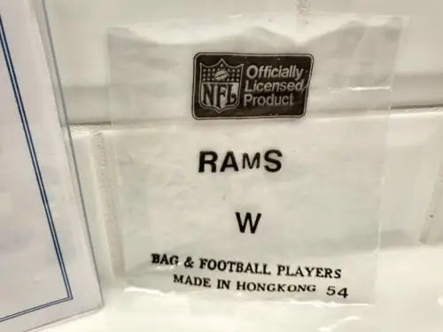 Sealed Rams football player bag from NFL Vintage Tudor Los Angeles Rams Electronic set