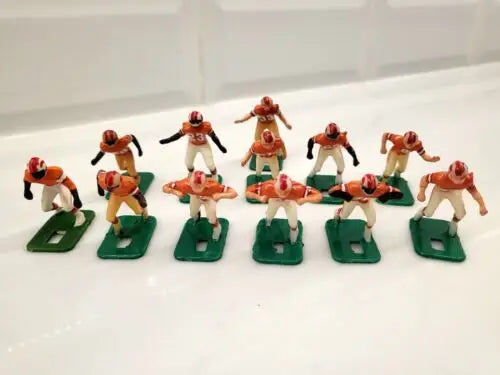 Vintage electric football figures of NFL Tampa Bay Buccaneers electronic football players