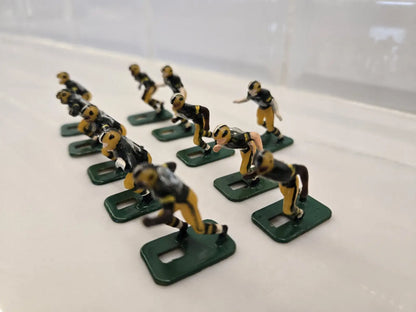 Miniature football player figurines of Green Bay Packers for NFL Vintage Tudor game
