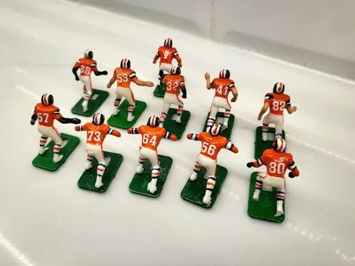 Vintage NFL Vtg 1970’s Tudor Denver Broncos Electronic Football Player Set Orange