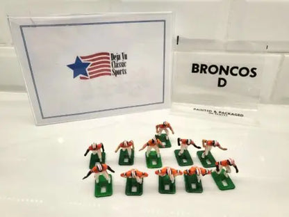 Vintage Denver Broncos Electronic Football Figurines from the 1970s Tudor Set