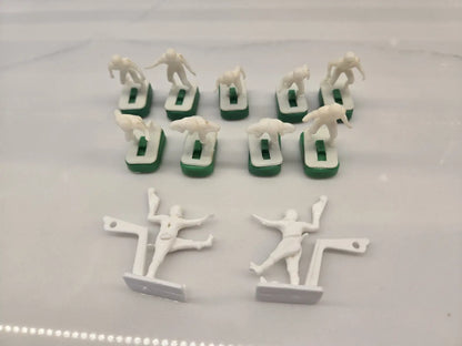 White plastic toy soldiers from NFL Vtg 1970s Tudor electronic football set
