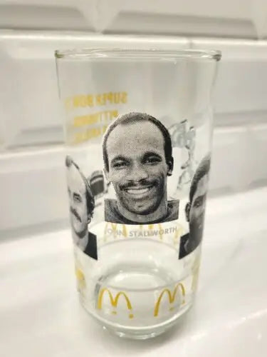 NFL Vtg Superbowl XIV Pittsburgh Steelers McDonald’s Commemorative Players Glass