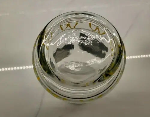 Glass jar with gold accents from NFL Vtg Superbowl XIV Pittsburgh Steelers memorabilia