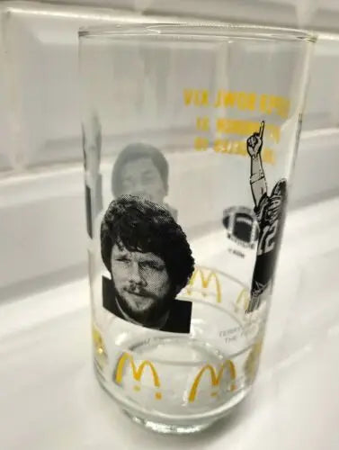 NFL Vtg Superbowl XIV Pittsburgh Steelers McDonald’s Commemorative Players Glass design