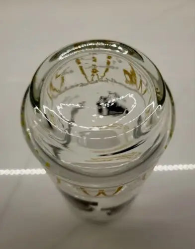 Clear glass with gold accents for NFL Vtg Superbowl XIV Pittsburgh Steelers collectors