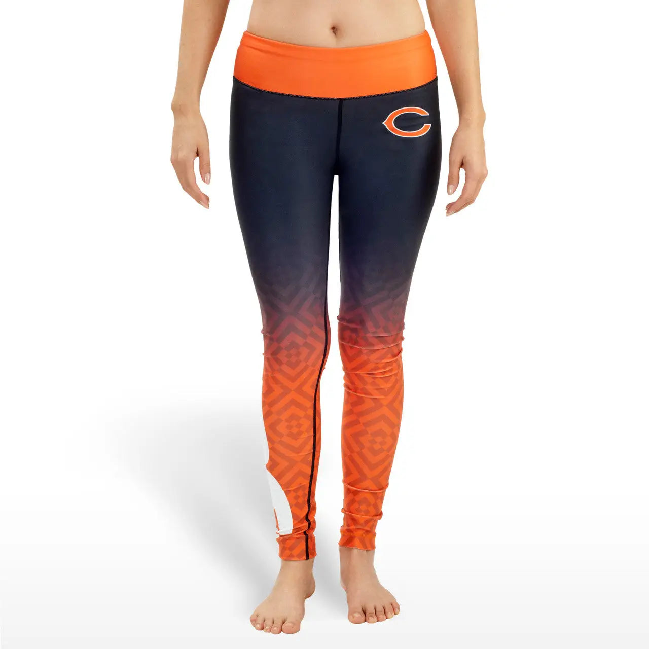 NFL Women’s Gradient Print Leggings Chicago Bears in team colors and logo design