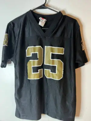 Black and gold NFLPlayers large football jersey with number 25 for Saints Reggie Bush