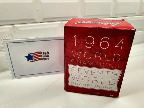 NIB 1964 Vtg St Louis World Series Championship Budweiser Ceramic Beer Stein