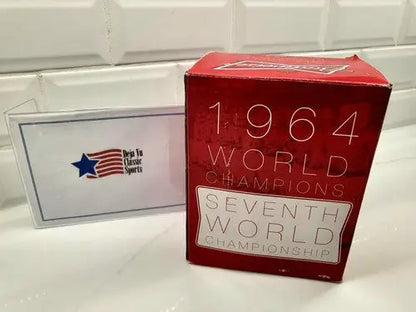 NIB 1964 Vtg St Louis World Series Championship Budweiser Ceramic Beer Stein