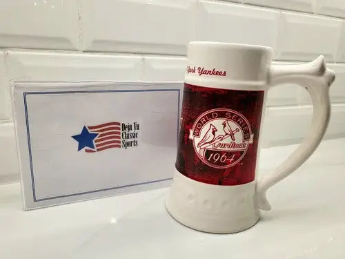 NIB 1964 Vtg St Louis World Series Championship Budweiser Ceramic Beer Stein