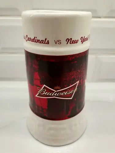 NIB 1964 Vtg St Louis World Series Championship Budweiser Ceramic Beer Stein