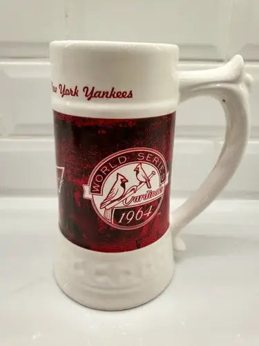 NIB 1964 Vtg St Louis World Series Championship Budweiser Ceramic Beer Stein
