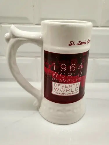 NIB 1964 Vtg St Louis World Series Championship Budweiser Ceramic Beer Stein