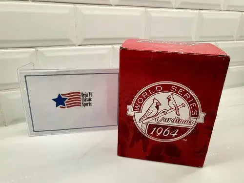 NIB 1964 Vtg St Louis World Series Championship Budweiser Ceramic Beer Stein