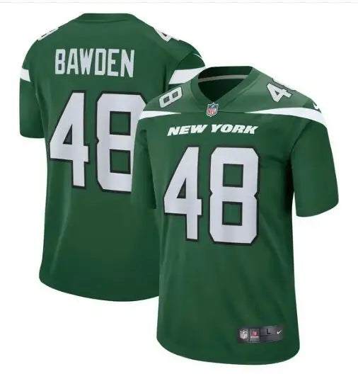 Green New York Jets Nike Nick Bawden jersey with number 48 for York Jets fans