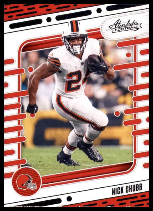 Nick Chubb football card from Panini Absolute 2024 Cleveland Browns product