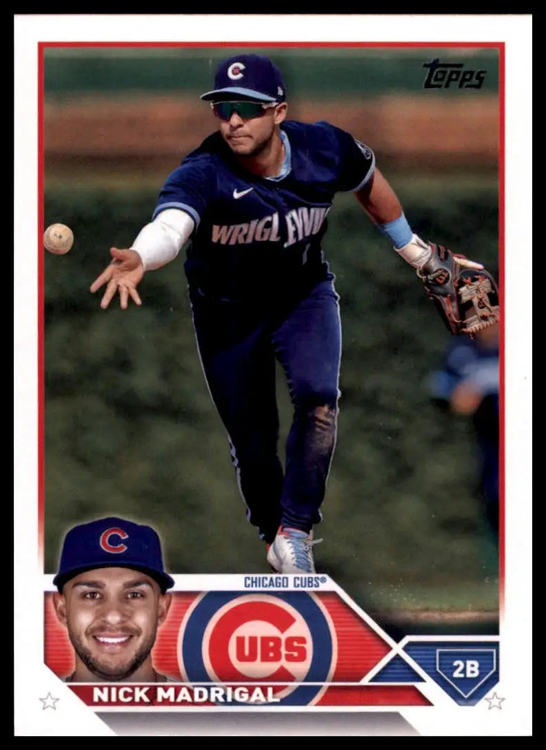 Nick Madrigal 2023 Topps baseball card featuring Chicago Cubs collectible