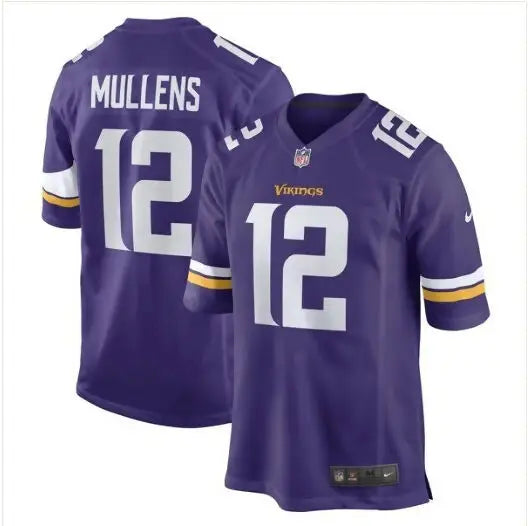 Purple Nick Mullens Minnesota Vikings Nike Game Player Jersey featuring #12 football jersey