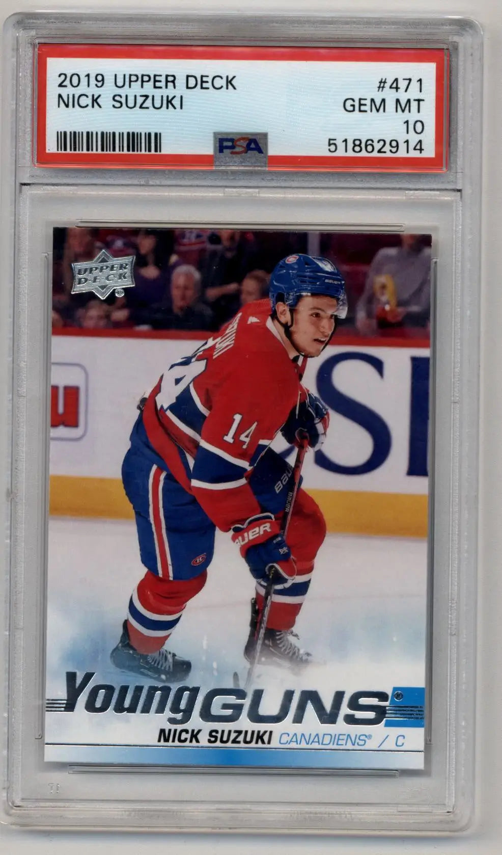 Nick Suzuki 2019-20 Upper Deck Young Gun #471 PSA 10 Gem Mint 2914 - Singles