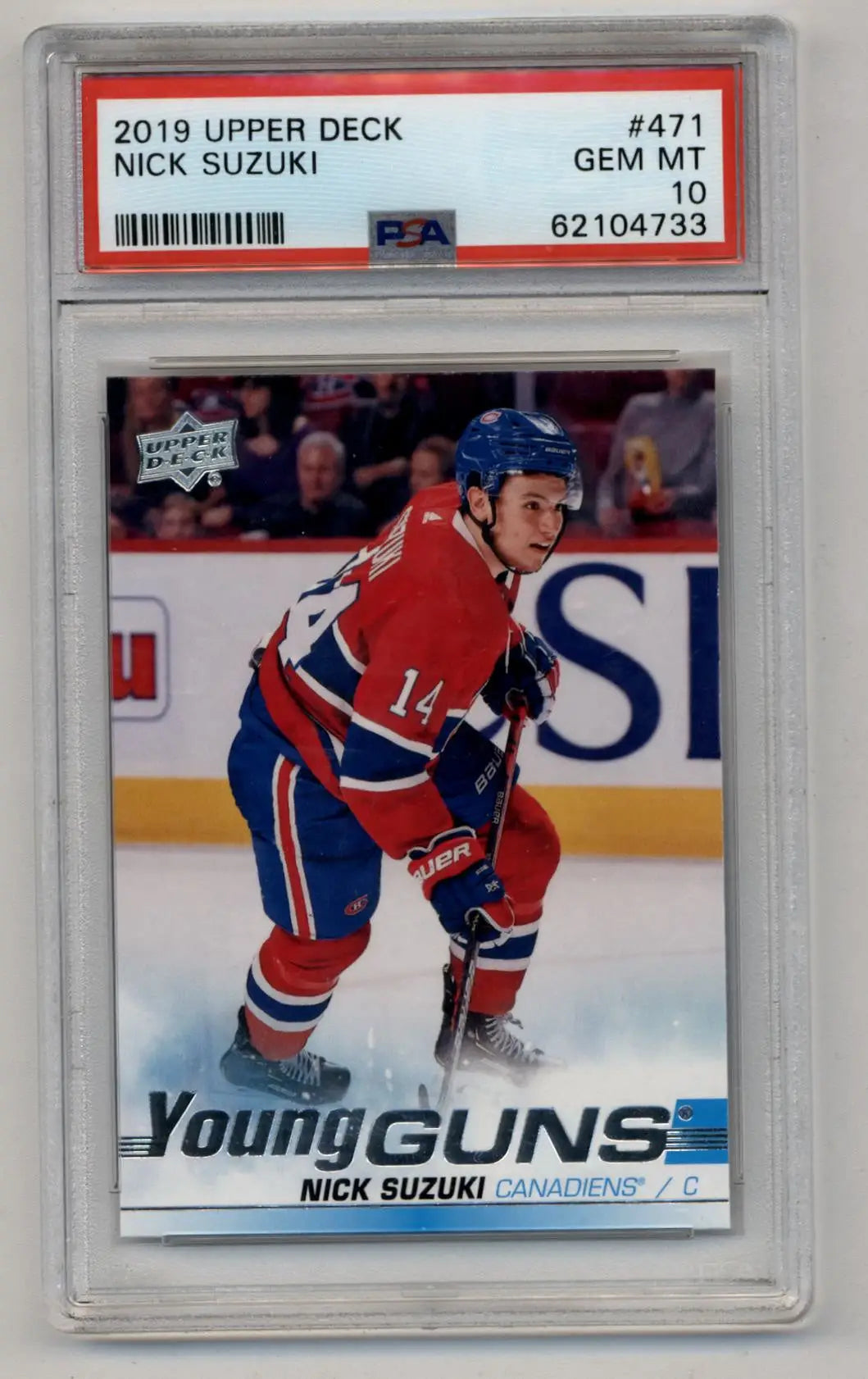 Nick Suzuki 2019-20 Upper Deck Young Gun #471 PSA 10 Gem Mint 4733 - Singles