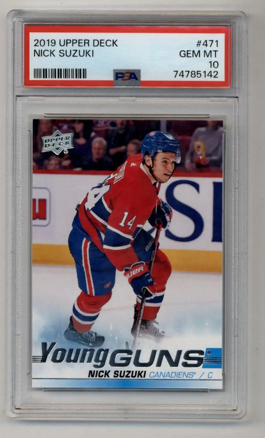 Nick Suzuki 2019-20 Upper Deck Young Gun #471 PSA 10 Gem Mint 5142 - Singles