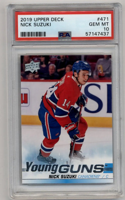 Nick Suzuki 2019-20 Upper Deck Young Gun #471 PSA 10 Gem Mint 7437 - Singles