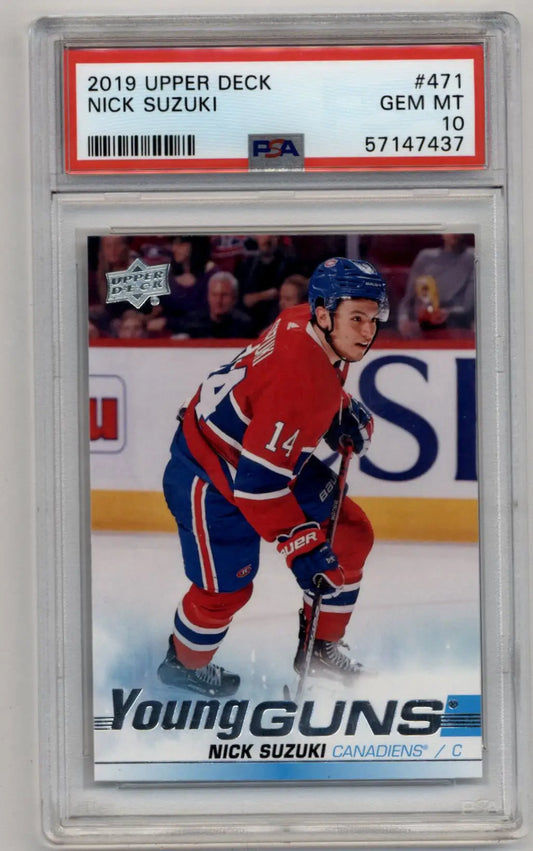 Nick Suzuki 2019-20 Upper Deck Young Gun #471 PSA 10 Gem Mint 7437 - Singles