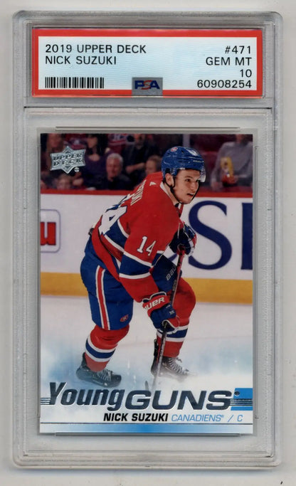 Nick Suzuki 2019-20 Upper Deck Young Gun #471 PSA 10 Gem Mint 8254 - Singles