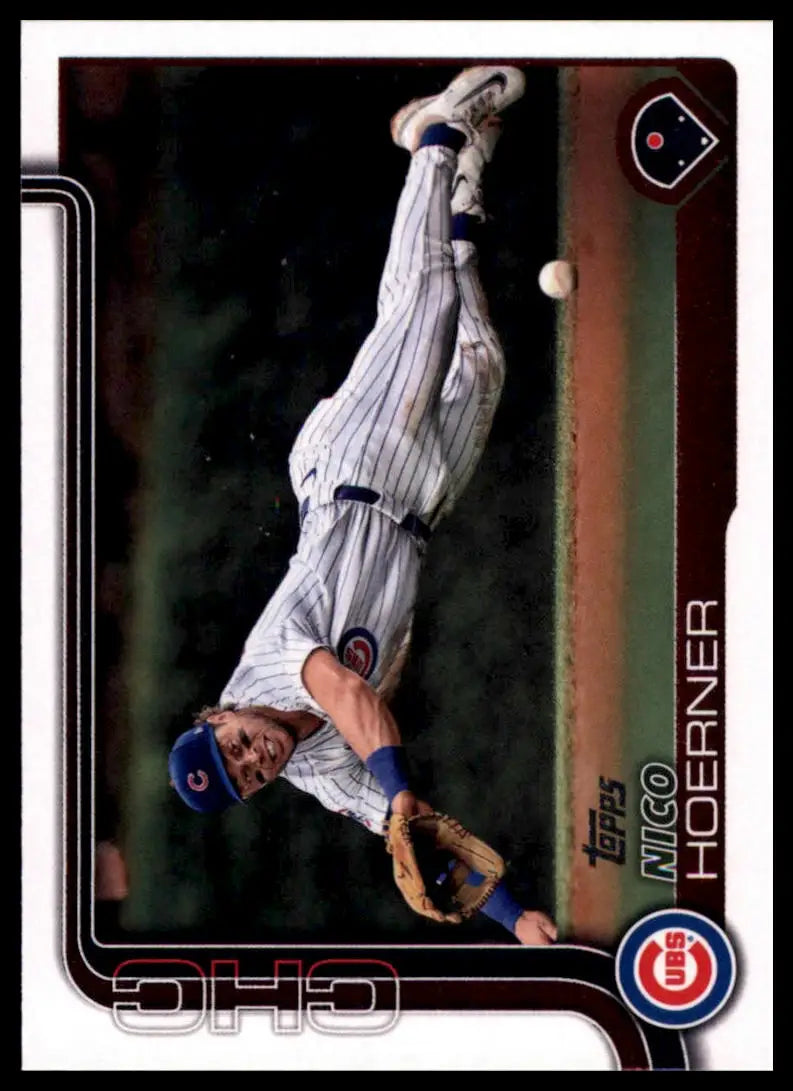 Nico Hoerner baseball card from 2025 Topps, number 38, Chicago Cubs collectible