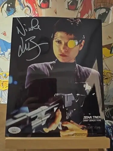 Signed Star Trek: Deep Space Nine poster featuring Ezri Dax with JSA COA authenticity