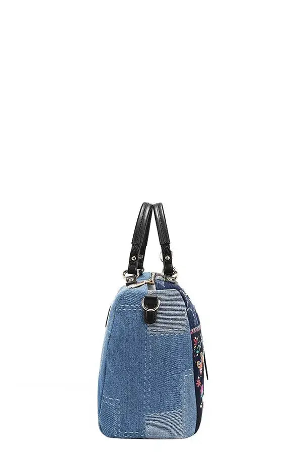Nicole Lee USA Bosque De Amor Denim Boston Bag - BOSQUE DE AMOR / OS