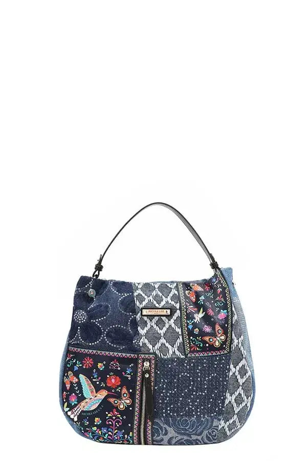 Nicole Lee USA Bosque De Amor Denim Hobo Bag - BOSQUE DE AMOR / OS