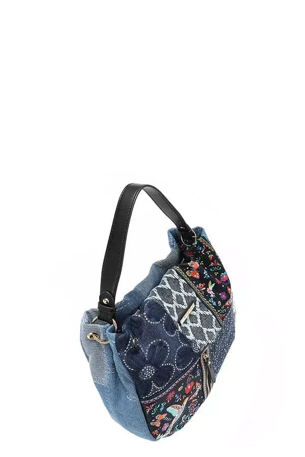 Nicole Lee USA Bosque De Amor Denim Hobo Bag - BOSQUE DE AMOR / OS