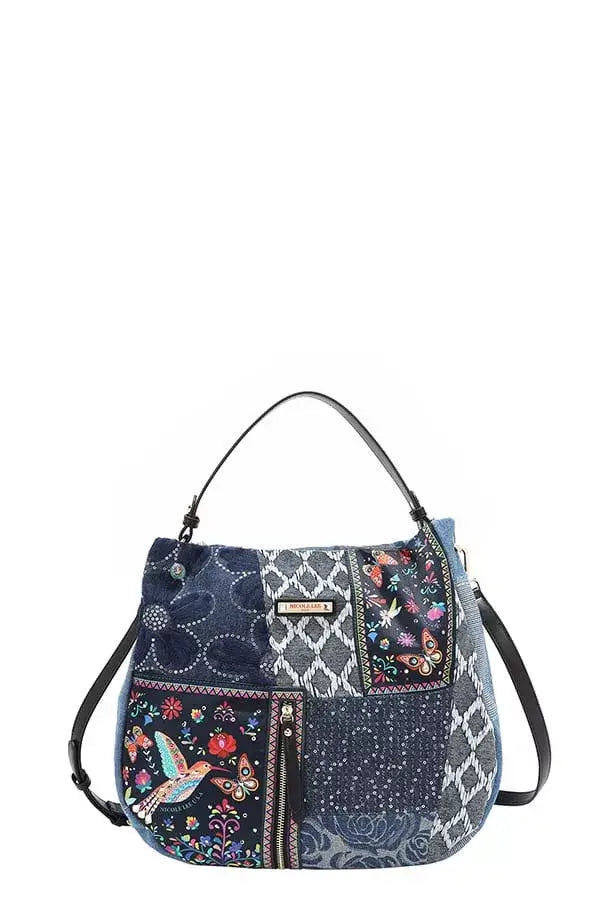 Nicole Lee USA Bosque De Amor Denim Hobo Bag - BOSQUE DE AMOR / OS